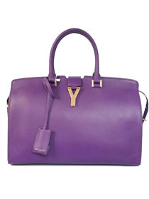 2014 Cheap Saint Laurent Cabas Chyc calfskin medium handbag 8337 purple